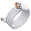 Carga Super Rápida Linha de Carga Rápida TYPE-C Carga Rápida 6A 1 m 1,5 m 2 m Linha de Carga Rápida 66W Laranja 7a Carga Rápida