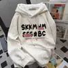 Nuevo hoodie casual de calle con estampado de letras estilo americano para mujer, otoño e invierno, con un diseño único y corte holgado