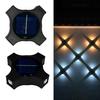 Iluminación de Pared para Exteriores para Nuevo Producto Solar Transfronterizo, Lavalámparas de Pared con Emisión de Luz por Cuatro Lados, Impermeable, Luz Nocturna, Luz Ambiental Decorativa, Luz para Escaleras