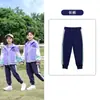 Uniforme escolar de ensino fundamental terno primavera e outono roupa esportiva conjunto de três peças uniforme de classe para crianças do primeiro ano uniforme de primavera e outono para jardim de infância