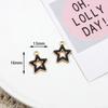Estrela de Cinco Pontas Vazada Liga Esmalte Acessórios para Joias DIY Acessórios de Cabelo Brincos Pingentes Pingente Pequeno Simples Joias
