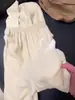 ¡Altamente Recomendado! Sin Textura D ~ Nuevos Pantalones Anchos de Terciopelo Leche Color Blanco Crudo con Caída de Seda para Mujer