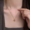 Collar con cuentas espaciadoras plateadas y línea de cintura completa de diamantes para mujer, cadena para clavícula de lujo ligero de nicho, gargantilla versátil para el día a día