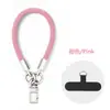 Cordón para teléfono móvil, cuerda corta de nailon tejida con clip, anti-pérdida, anti-robo, fácil de llevar, de color liso, versátil, para muñeca