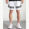 Pantalones Cortos de Baloncesto Sueltos para Hombre High Street Pantalones de Entrenamiento Americanos de Cinco Puntos Verano Transpirables de Secado Rápido Pantalones de Baloncesto Retro con Cordón