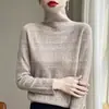 Suéter de Punto Holgado Otoño Invierno 24 Cuello Alto Pulóver Listo para Usar Transfronterizo para Mujer Hueco Nuevo Estilo Capa Base de Punto Primera Línea