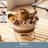 Juego para preparar té con estufa de carbón para uso doméstico, juego para tostar té en interiores, tetera para preparar té, estufa de barbacoa para exteriores, equipo completo para preparar té