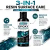 Kineshinex Líquido Pulidor de Resina de Alto Brillo 40ml Limpieza Reparación Brillo Protección de Superficie de Resina Epoxi DIY