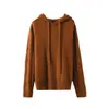 Suéter con Capucha Nuevo de Otoño e Invierno Suéter de Lana Suéter de Punto Holgado para Mujer Camiseta Base de Lana Suéter Engrosado Versátil