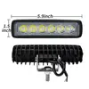 Foco LED para coche y motocicleta, 6 luces, 18 W, gran visión, faro auxiliar de pavimentación, luz de trabajo