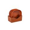 Plato para Escupir Huesos con Veta de Madera Hogareño Mesa de Comedor Pequeño Cuadrado Plato para Escupir Plato de Basura Mesa de Centro de Sala de Estar Semillas de Melón para Snacks Plato de Plástico