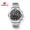 Chaxigo Moda Suíça Decoração de Negócios 3 Pinos Calendário Duplo Pulseira de Aço Relógio Masculino Exportação Transfronteiriça Relógio Atacado