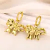 Brincos de aço inoxidável novos transfronteiriços brincos com pingente de laço feminino brincos brincos banhados a ouro uma geração de cabelo