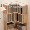 Estantería de esquina de madera maciza para sala de estar, estantería de almacenamiento de múltiples capas, estantería de esquina simple