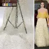 Tela de lentejuelas cuerda tela bordada garabateada moda tela para mujer moda europea y americana ventas directas de fábrica