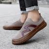 Popular Transfronterizo 2025 Verano Nuevo para Hombre Transpirable Delgado Malla Tejida con Mosca Slip-On Versátil Zapatos Deportivos y Casuales