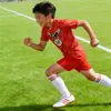 Uniformes de Entrenamiento de Fútbol para Niños, Uniformes Personalizados para Equipos de Competición de Escuela Primaria para Niños, Playeras Deportivas de Fútbol para Niñas con Números Impresos