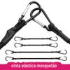 Cinto elástico para amarração de porta-malas de bicicleta, corda elástica com mosquetão de gancho, corda para bagagem de motocicleta ao ar livre