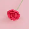 Lana Tejida Terminada Cabeza Única Rosa Barbie Rosa Artificial Regalo de San Valentín Decoración del Hogar Venta al por Mayor