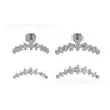 Fábrica de Origen Dongguan F136 Aleación de Titanio Circonita Aretes de Tachuela Tachuelas para Labios Joyería para Piercings Accesorios Venta al por Mayor en Stock