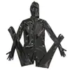 Traje Completo de Role-Playing para Celebridade da Internet, com Abertura no Peito, Espelho, Látex Amônia Tridimensional, com Adereço de Cabeça, Luvas e Meias Calças Mb35