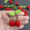Punto Cereza Bola de Pelo Alta Elasticidad Bola de Pelo DIY Linda Pasador para Niños Alta Elasticidad Hoja DIY Accesorios para Ropa Accesorios