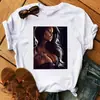Camiseta de Mujer Verano 2020 Estilo Europeo y Americano ins de moda Amazon top chica estampada algodón modal