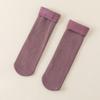 Calcetines de Nieve de Otoño e Invierno para Hombre y Mujer Cálidos con Forro de Cachemira Gruesos Calcetines de Nieve Calcetines de Piso de Tubo Medio de Color Sólido para Mujer