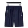 Pantalones Cortos Elásticos de Seda de Hielo Talla Grande para Hombre, Verano Finos de Secado Rápido, Holgados de Talla Grande, Pantalones Cortos Deportivos Talla Grande