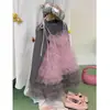 Vestido de Niña Primavera 2026 Estilo Nuevo Dulce Malla Degradada Vestido Princesa Versátil Vestido de Tirantes para Bebés Niñas
