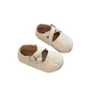 Mocasines de suela blanda para niñas, zapatos pequeños de piel, zapatos infantiles primavera-verano 2026, zapatos para bebé niña, bailarinas bajas de princesa para niña pequeña