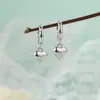 Brinco Brilhante de Coração de Amor Estilo Clássico Uso Diário Commute Feminino Brincos em Formato de Coração Brinco Pequeno e Requintado de Coração de Pêssego Três-Dimensional Simples