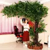 Árbol Banyan Artificial, Decoración de Árbol Falso, Pilares Envueltos en Madera Maciza, Árbol Grande de Fibra de Vidrio, Alta Simulación para Interiores de Hoteles y Centros Comerciales