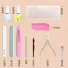 Conjunto Completo de Ferramentas para Manicure para Remover Cutículas, Cortar Unhas, Lixar Unhas, Tira Polidora, Tira para Lixar Unhas, Cuidados Caseiros com as Unhas