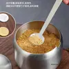Botella de Condimento de Acero Inoxidable 304 Coreano Cocina Chili Salsa de Soya Tarro Salero con Cuchara Caja de Condimentos Tarro Dorado Creativo