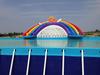 Tobogán acuático arcoíris equipo de diversión grande para exteriores Parque Acuático soporte piscina tobogán acuático inflable grande
