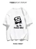 Camiseta Casual Versátil de Manga Curta Solta para Homens, Colaboração Bob Esponja Calça Quadrada, Nova Marca Tendência Verão Estampa Redonda