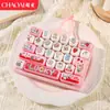 Llavero de juguete creativo de teclado de 26 teclas para aliviar el estrés, lindo gadget de dibujos animados para sanar, divertido colgante de mochila, regalo