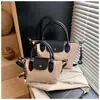 Bolsa Longxiang Popular Europeia e Americana Bolsa Feminina Mini de Mão com Padrão Bolsa de Mão Fashion Versátil Bolsa de Ombro Transversal