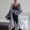 Site Independente da Amazon Exportação de Comércio Exterior Fornecimento Transfronteiriço Outono e Inverno Feminino Tricô Estampa de Leopardo Casaco Cardigan