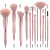 Conjunto de 12 Pincéis de Maquiagem Mais Vendidos no Exterior, Pincel para Pó de Cerdas Macias, Pincel para Blush, Pincel Detalhado para Sombra de Olhos, Conjunto Completo de Pincéis de Maquiagem