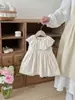 Vestido para Meninas 2026 Verão Novo Estilo Fofo Bebê Estilo Coreano Vestido Infantil de Verão Renda Vestido Princesa Roupa
