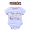Kids Tales Children's Wear Baby Triangle Roupas de escalada ins Baby One-piece Clothes Cute Letter Short-sleeved Wrap Clothes