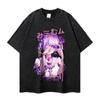 Camiseta de marca de moda de anime japonés con impresión directa, estilo fresco y desenfadado para uso diario, ideal para parejas, con un nuevo estilo transfronterizo para hombres y mujeres.