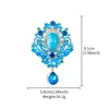 Broche de cristal de lujo europeo y americano para mujer, flor de mano, decoración de boda, ramillete, accesorios para traje, alfiler, joyería