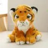 Juguete de peluche de tigre de simulación, muñeco de tigre siberiano lindo, muñeco de tigre de zoológico, regalo de cumpleaños, venta al por mayor transfronteriza