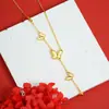 Novo Colar Vietnamita Dourado Areia Estilo Luxo Leve Borboleta Brilhante Borla Corrente Clavícula Feminino Design de Nicho Sentido Joias Fornecimento