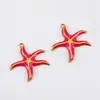 Colgante de Estrella de Mar con Goteo de Aceite de Acero Inoxidable 304 Transfronterizo Serie de Animales Marinos de Verano Colgante Individual Accesorios de Joyería DIY