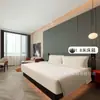Mobiliario Estándar para Habitación Estándar de Hotel Atour S, Juego Completo para Casas de Huéspedes, Hoteles y Apartamentos, Incluye Camas Individuales y Dobles, Mesas Redondas, Bases de Cama Dedicadas y Mesitas de Noche