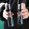 Botella pulverizadora transparente esmerilada para loción y alcohol, botella de viaje recargable sellada multicapa a prueba de fugas, botella pulverizadora atomizada al por mayor